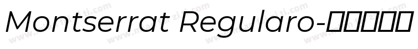 Montserrat Regularo字体转换